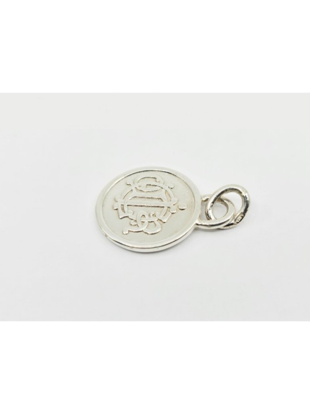 Vintage Solid 925 Sterling Silver Designer Christian Dior Round Charm Pendant - Picture 6 of 12